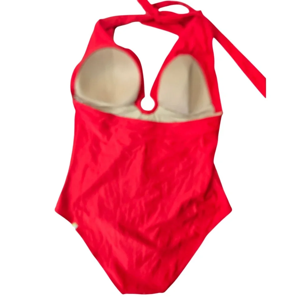 Summersalt‎ The O-Ring Reef Plunge One Piece Swimsuit Red Size 14 NEW Sexy